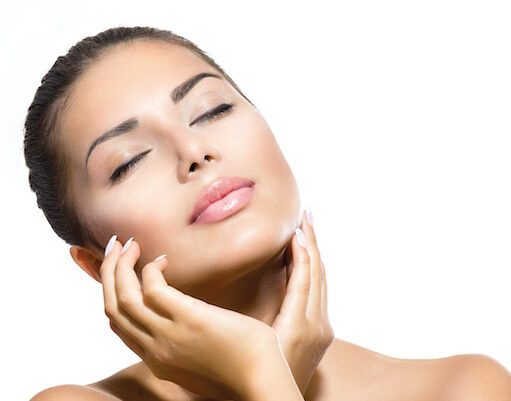 woman with glowing skin